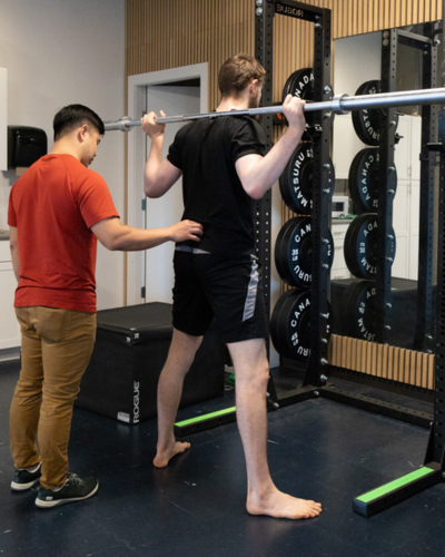 Chiropractor Rob with patient